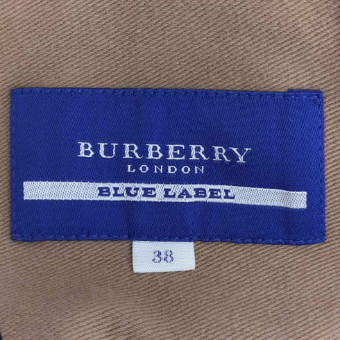 バーバリーブルーレーベル BURBERRY BLUE LABEL スリーブ 裾フリル ウエストベルト付き 七分袖 テーラードジャケット レディース EUR:38