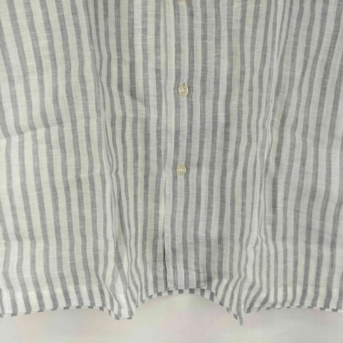 フェアファクス FAIRFAX S/S ストライプ 開襟 リネンシャツ メンズ JPN:L