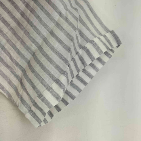 フェアファクス FAIRFAX S/S ストライプ 開襟 リネンシャツ メンズ JPN:L