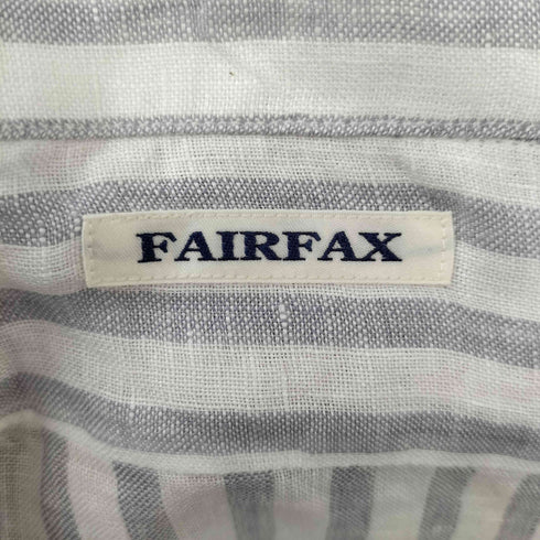 フェアファクス FAIRFAX S/S ストライプ 開襟 リネンシャツ メンズ JPN:L