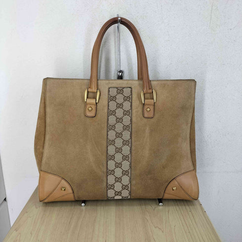 グッチ GUCCI GGキャンバス スエード トートバッグ GGcanvas suede tote bag レディース