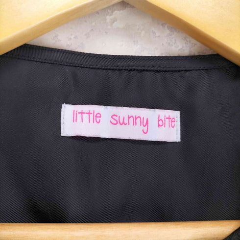 リトルサニーバイト little sunny bite 襟フリル サテンブラウス レディース