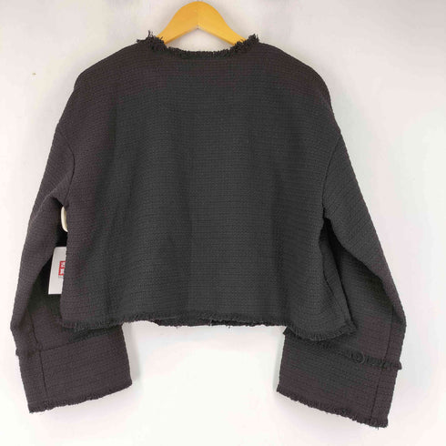 ルエレ Louere ノーカラー ツイード ジャケット レディース JPN:S