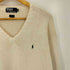 ポロバイラルフローレン Polo by RALPH LAUREN 90S ポニー 刺繍 Vネック コットン ニット メンズ import:XL