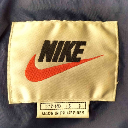 ナイキ NIKE 90S 白タグ ロゴ 刺繍 サイドライン ジップアップ ジャケット メンズ import:L