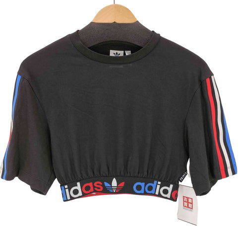 アディダスオリジナルス adidas Originals PRIMEBLUE トリコロール クロップド Tシャツ レディース M