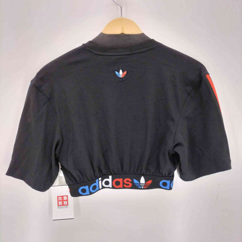 アディダスオリジナルス adidas Originals PRIMEBLUE トリコロール クロップド Tシャツ レディース M