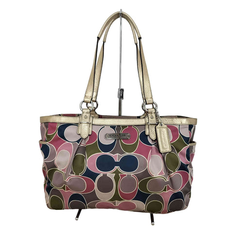 コーチ COACH マルチカラー シグネチャー トート バッグ ハンドバッグ multicolor signature tote bag hand bag レディース