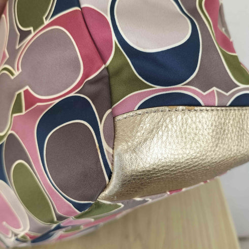 コーチ COACH マルチカラー シグネチャー トート バッグ ハンドバッグ multicolor signature tote bag hand bag レディース