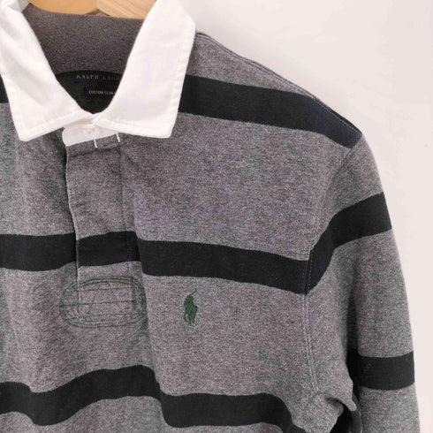 ポロラルフローレン POLO RALPH LAUREN LSCUST SPP-LONG SLEEVE-KNIT スモールポニー刺繍 ラガーシャツ メンズ L