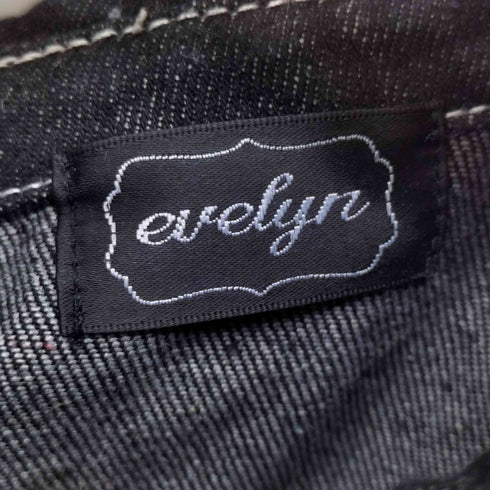 エブリン evelyn フリル パフスリーブ デニム ミニワンピース レディース FREE