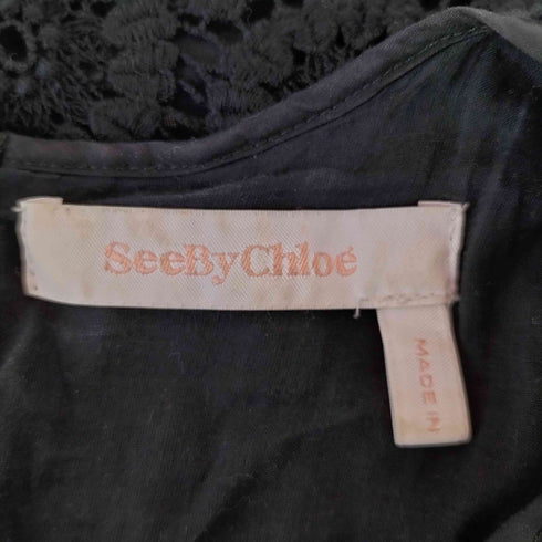 シーバイクロエ SEE BY CHLOE レース L/S ワンピース レディース 34