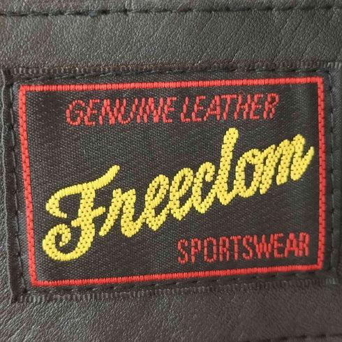 フリータ?ム FREEDOM GENUINE LEATHER ダブルライダースジャケット メンズ 42