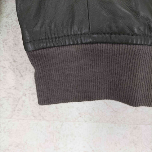 スピックアンドスパン Spick and Span lamb leather ラムレザーノーカラージャケット レディース 36