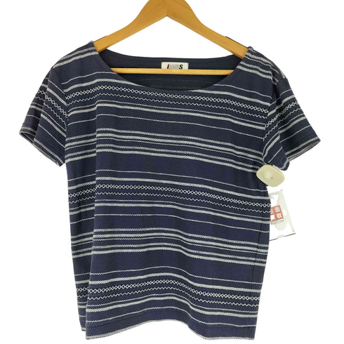アイエスイッセイミヤケ I.S. ISSEY MIYAKE ボーダーデザイン S/S カットソー レディース