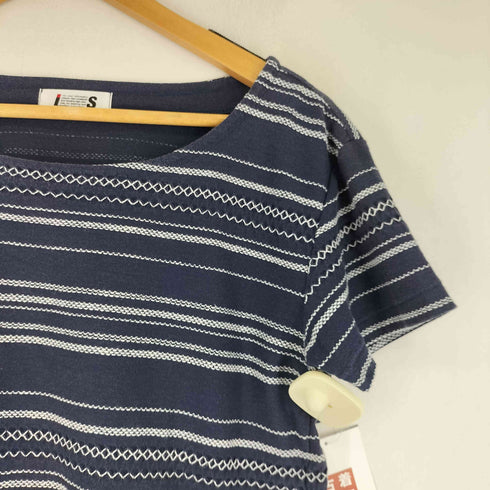 アイエスイッセイミヤケ I.S. ISSEY MIYAKE ボーダーデザイン S/S カットソー レディース