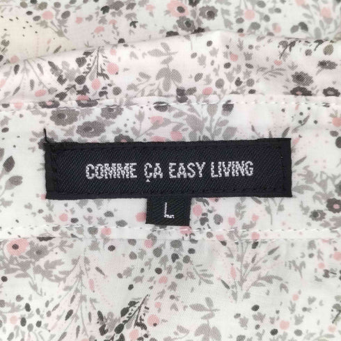 コムサ COMME CA 花柄 フリルデザイン シャツ レディース import:L