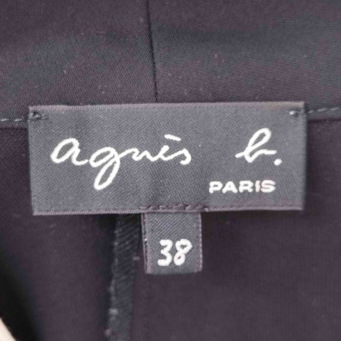 アニエスベー agnes b. パイピング フロントジップ ノースリーブワンピース レディース JPN:38