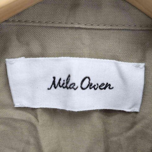 ミラオーウェン Mila Owen ウォッシャブル ボタンダウンワッシャーオーバーシャツ レディース ONE SIZE