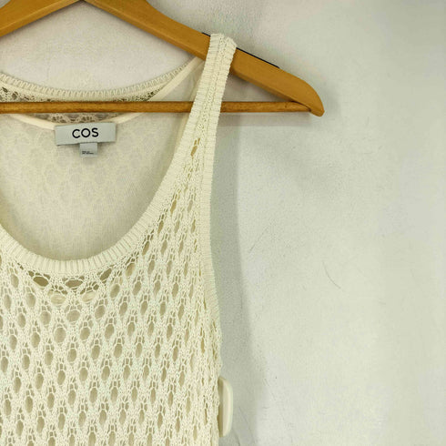 コス COS SLEEVELESS OPENKNITTED MIDI DRESS ノースリーブ オープンニット ミディドレス レディース import:XS