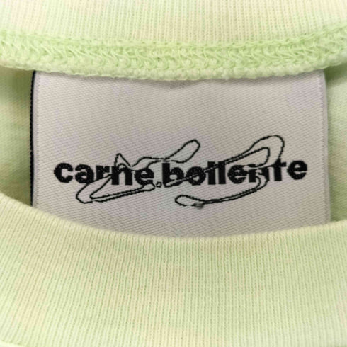 カルネボレンテ Carne Bollente クロップド丈 フロント刺繍 クルーネックTシャツ レディース import:M