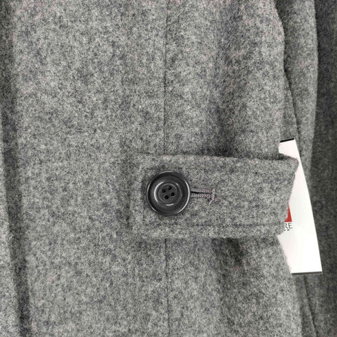 CASHMERE&WOOL カシミヤ混 比翼ボタン ステンカラーコート レディース 11AR