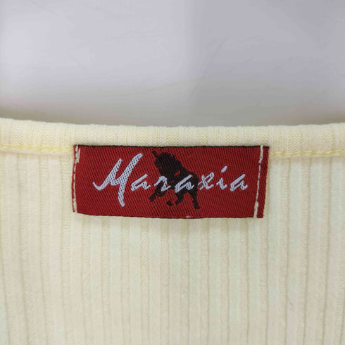 MARAXIA ラインストーン ラメプリント リブトップス Y2K レディース