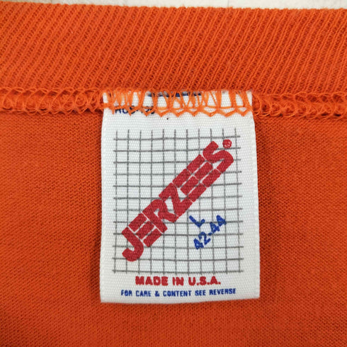 ジャージーズ JERZEES 90S USA製 袖シングル 裾ダブル アニマルプリント クルーネックTシャツ メンズ import:L