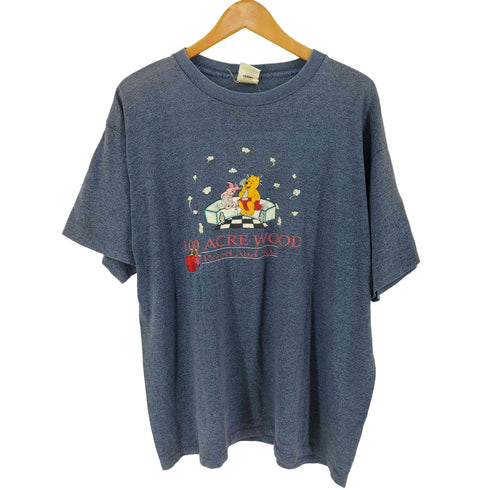 90s 袖裾シングル キャラクター刺繍 クルーネックTシャツ メンズ JPN:XL