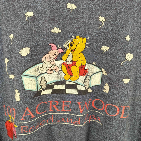 90s 袖裾シングル キャラクター刺繍 クルーネックTシャツ メンズ JPN:XL