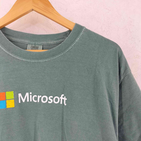 コンフォートカラーズ COMFORT COLORS 袖裾ダブル 企業プリント クルーネックTシャツ メンズ import:L
