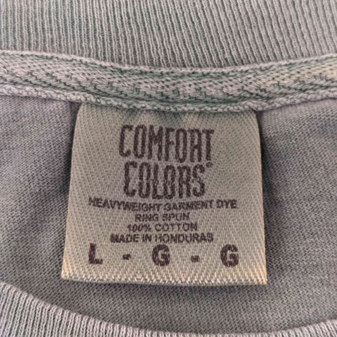 コンフォートカラーズ COMFORT COLORS 袖裾ダブル 企業プリント クルーネックTシャツ メンズ import:L
