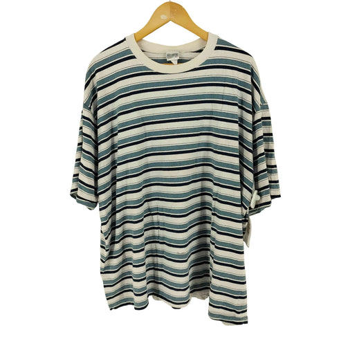 SOSTANZA 80S 袖裾シングル ボーダークルーネックTシャツ メンズ
