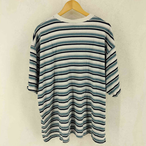 SOSTANZA 80S 袖裾シングル ボーダークルーネックTシャツ メンズ