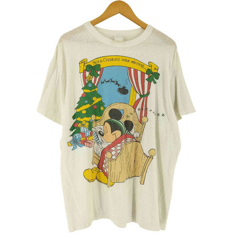 袖裾ダブル キャラクタープリント クルーネックTシャツ メンズ