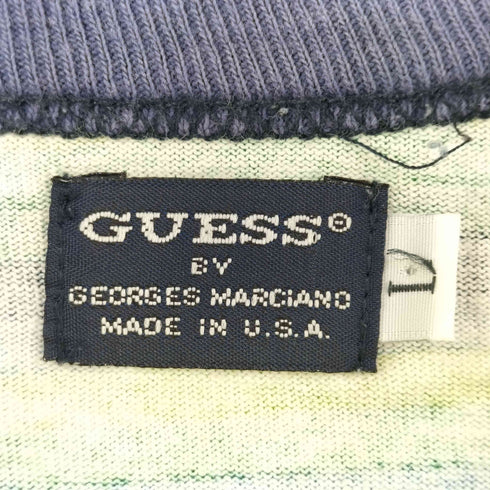 ゲス GUESS 90S USA製 ボーダー クルーネックTシャツ メンズ import:L
