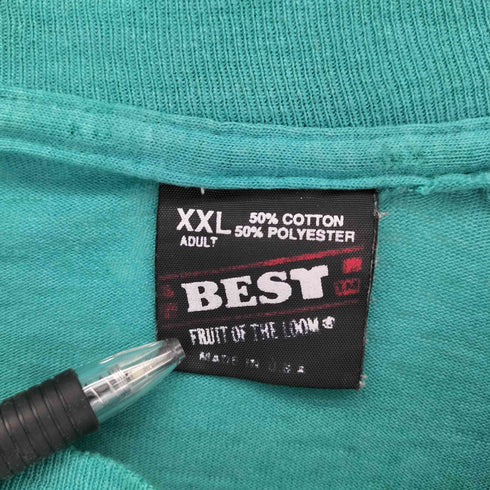 フルーツオブザルーム FRUIT OF THE LOOM 90s USA製 シングルステッチ クルーネックTシャツ メンズ JPN:XXL