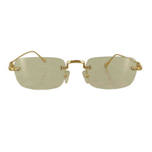 ADAM PATEK engraving rimless glasses メンズ