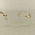 ADAM PATEK engraving rimless glasses メンズ