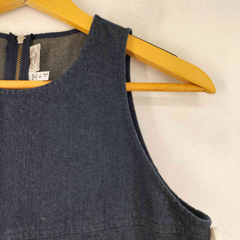 アルマーニジーンズ ARMANI JEANS フラワープリント デニムノースリーブブラウス レディース import:S