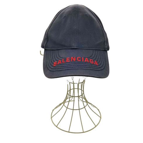 バレンシアガ BALENCIAGA ウォッシュド 加工 ベーシック ロゴ ベルクロ 6パネル キャップ メンズ L/59cm