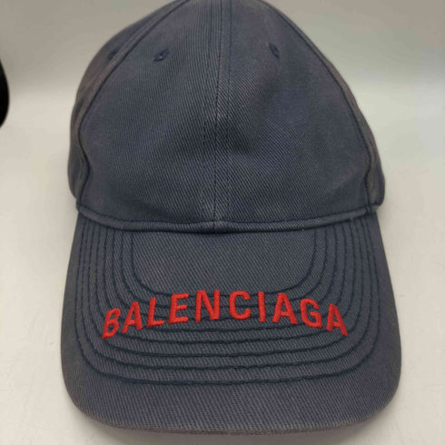 バレンシアガ BALENCIAGA ウォッシュド 加工 ベーシック ロゴ ベルクロ 6パネル キャップ メンズ L/59cm