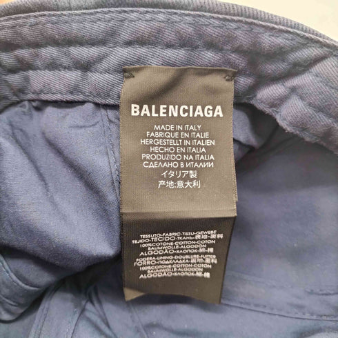 バレンシアガ BALENCIAGA ウォッシュド 加工 ベーシック ロゴ ベルクロ 6パネル キャップ メンズ L/59cm
