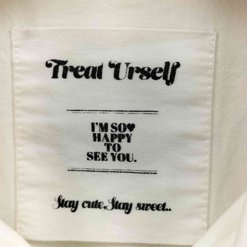 トリートユアセルフ TREAT URSELF クロップド フリル S/S ブラウス レディース FREE