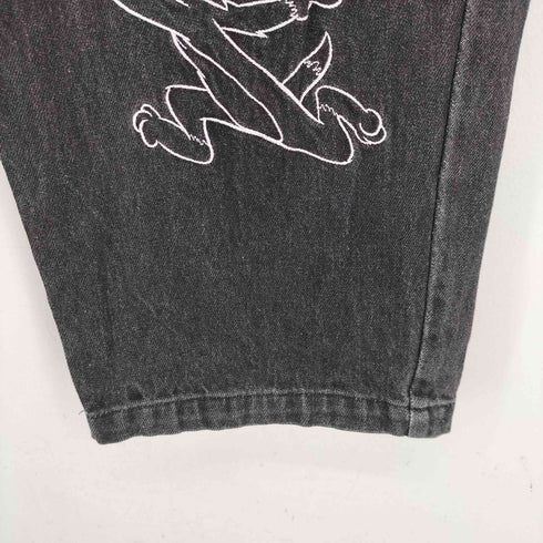 アウトドアプロダクツ OUTDOOR PRODUCTS キャラクター刺繍 デニムパンツ レディース