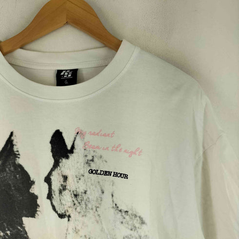 KIRIN-STRANGE 猫プリントデザイン 英字プリント S/S Tシャツ レディース import:XL