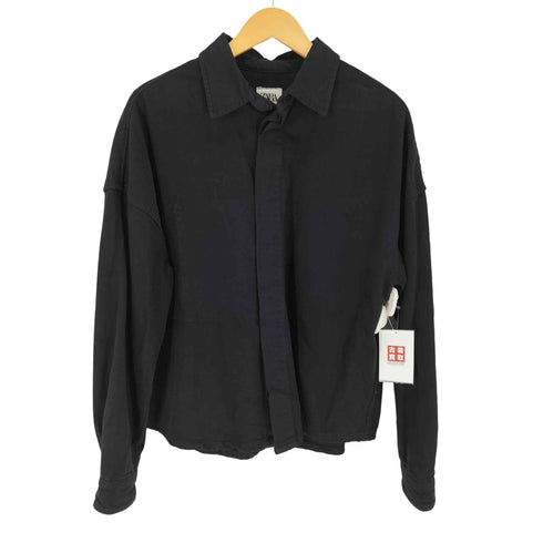 ザラ ZARA 比翼 ブラックデニム ブルゾン メンズ UK:38