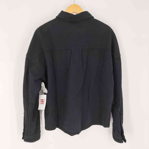 ザラ ZARA 比翼 ブラックデニム ブルゾン メンズ UK:38
