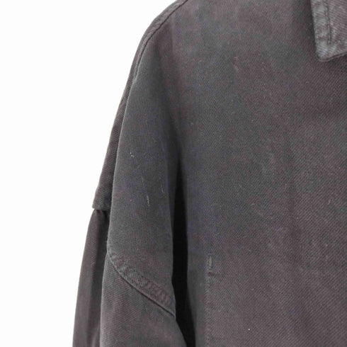 ザラ ZARA 比翼 ブラックデニム ブルゾン メンズ UK:38