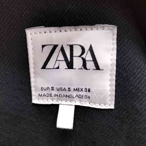 ザラ ZARA 比翼 ブラックデニム ブルゾン メンズ UK:38